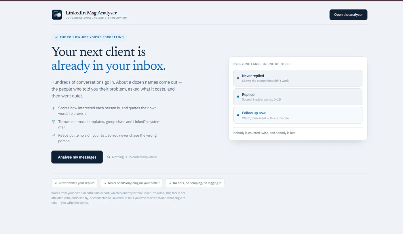 LinkedIn Message Analyser